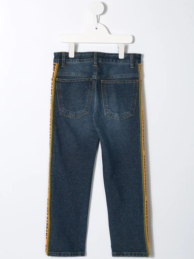 Shop Dolce & Gabbana Logo Detail Slim-fit Jeans In Blue