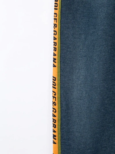Shop Dolce & Gabbana Logo Detail Slim-fit Jeans In Blue