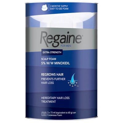 Regaine Men's Extra Strength Hair Loss And Hair Regrowth Scalp Foam Treatment 3 X 73ml