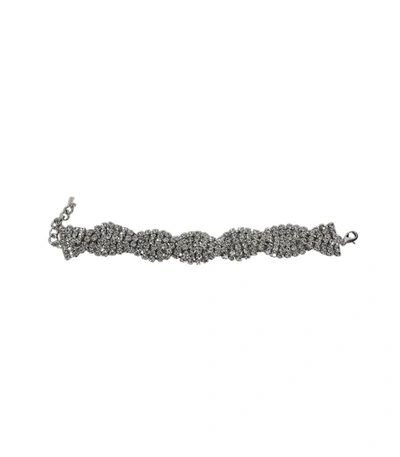 Shop Area Braided Crystal Choker In Silver