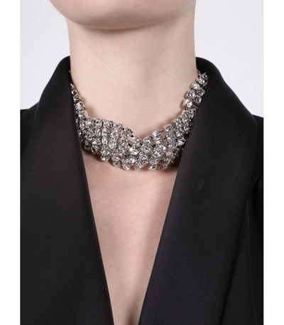 Shop Area Braided Crystal Choker In Silver