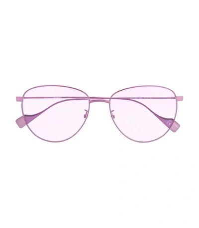 Shop Balenciaga Purple Tinted Sunglasses
