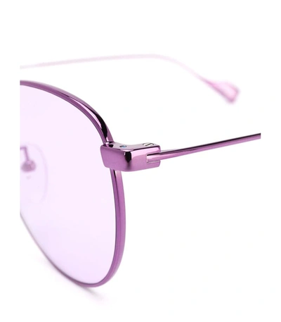 Shop Balenciaga Purple Tinted Sunglasses