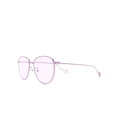 Shop Balenciaga Purple Tinted Sunglasses