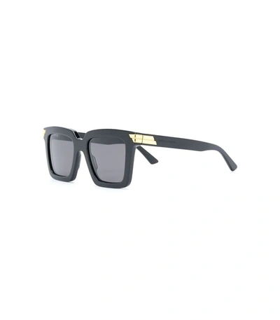 Shop Bottega Veneta Black Square Sunglasses