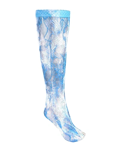 Shop Maria La Rosa Short Socks In Slate Blue