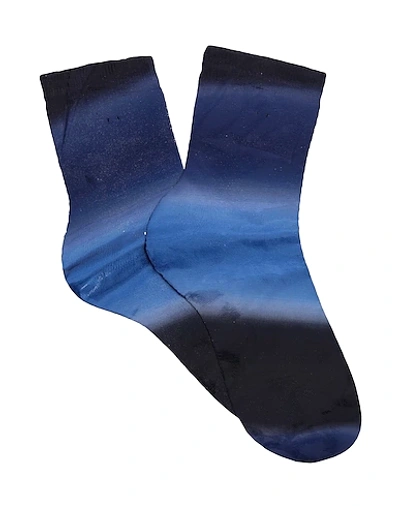 Shop Maria La Rosa Short Socks In Dark Blue