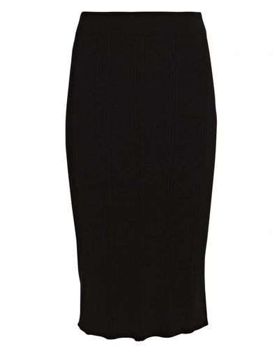 Shop L Agence Jessica Rib Knit Pencil Skirt In Black