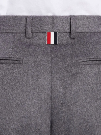 Shop Thom Browne Medium Grey Cashmere Calf Length Sack Trouser