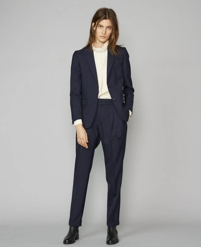 Shop Officine Generale Pantalon Pierre In Navy