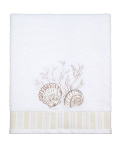 Shop Avanti Destin White Coral & Shells Cotton Bath Towel, 27" X 50"