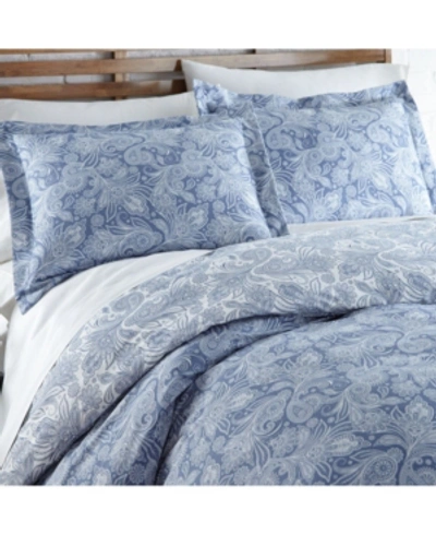 Shop Southshore Fine Linens Perfect Paisley 3-piece Comforter And Sham Set In Blue