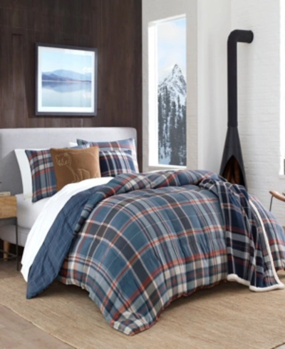 Shop Eddie Bauer Shasta Lake Navy Comforter Set, Full/queen