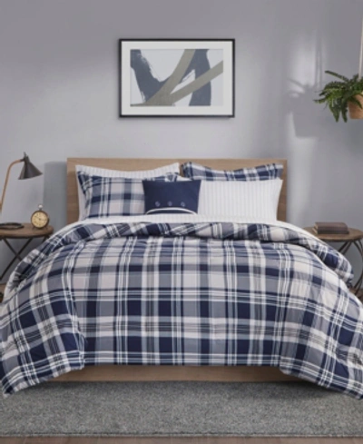 Shop Madison Park Essentials Patrick Reversible 8-pc. Comforter Set, King In Navy