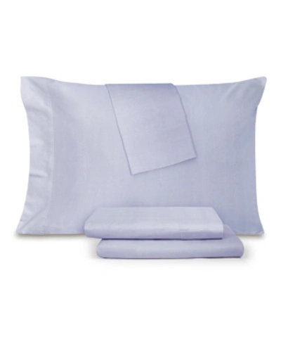 Shop Aq Textiles Closeout!  300 Thread Count Twill Modernist King 4-pc. Sheet Set Bedding In Blue