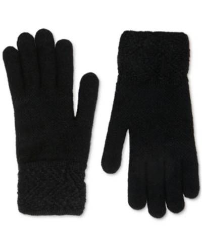 Shop Steve Madden Lurex Sparkle Gloves In Black