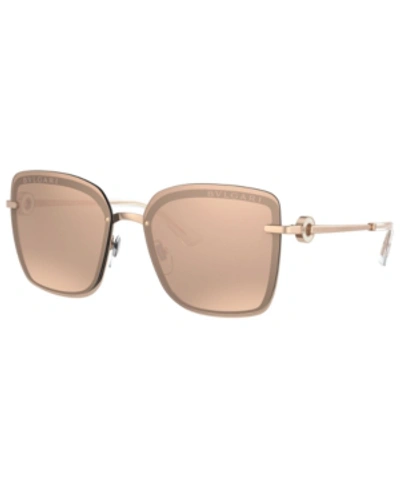 Shop Bvlgari Sunglasses, Bv6151b 59 In Pink Gold