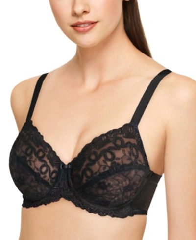 Shop Wacoal Renaissance Rose Underwire Bra 85720 In Black