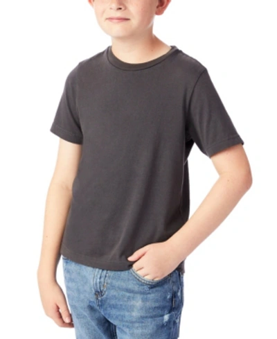 Shop Alternative Apparel Big Boys And Girls Outsider Heavy Wash Jersey T-shirt In Dark Gray