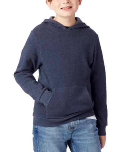 Shop Alternative Apparel Big Boys And Girls Challenger Eco-fleece Pullover Hoodie In Eco True Navy