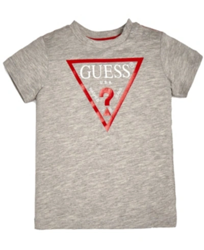 Guess Kids' Baby Boys Short Sleeve Classic Logo T-shirt In Grey | ModeSens
