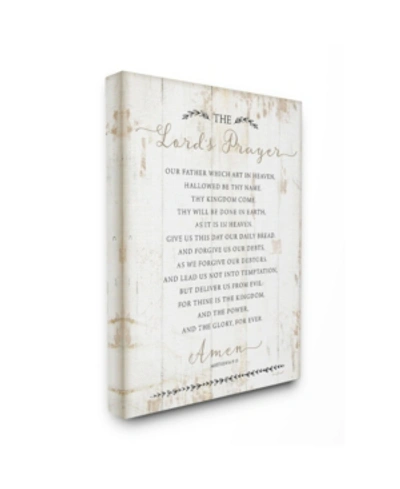 Shop Stupell Industries The Lords Prayer Our Father Rustic Distressed White Wood Look, 16" L X 20" H In Multi
