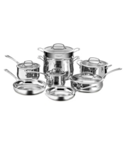 Cuisinart Contour Stainless Steel 13-pc. Cookware Set In Stainless Steel
