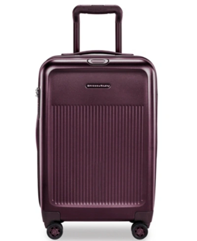 Shop Briggs & Riley Domestic Carry-on Expandable Spinner In Plum