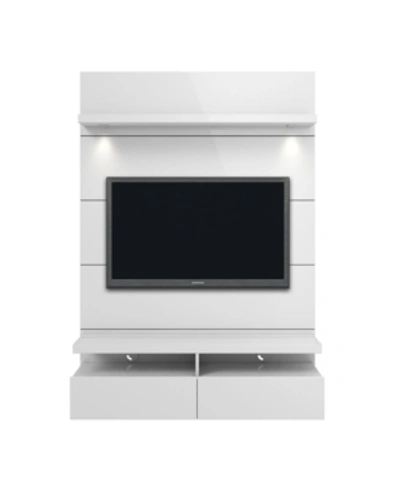 Shop Manhattan Comfort Cabrini 1.2 Floating Wall Theater Entertainment Center In White
