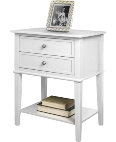 Shop Ameriwood Home Cottage Hill Accent Table With 2 Drawers In White