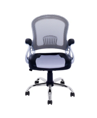 Shop Corliving Workspace Office Chair With Leatherette And Mesh In Gray