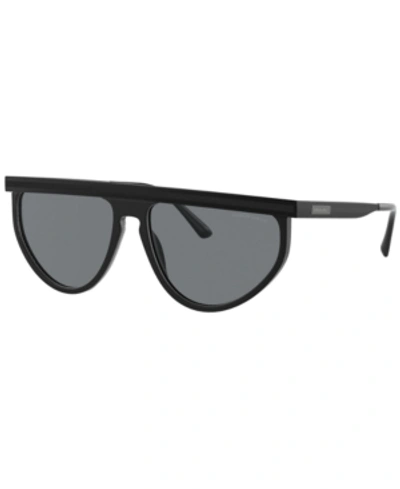 Shop Giorgio Armani Sunglasses, Ar6117 58 In Matte Black