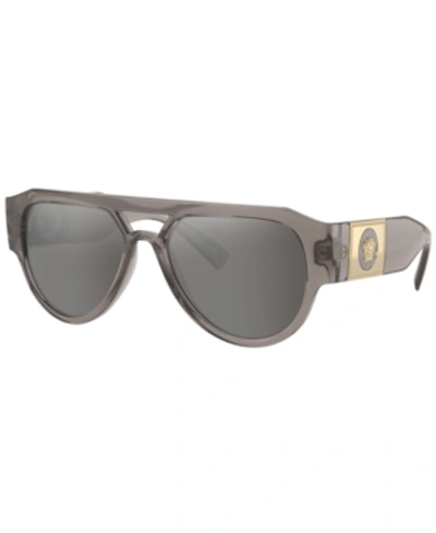 Shop Versace Sunglasses, Ve4401 57 In Transparent Grey