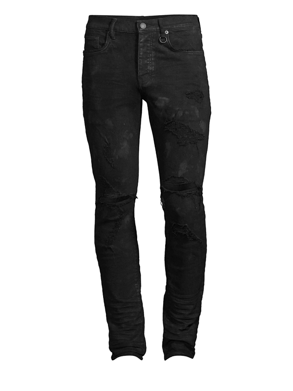 purple jeans mens black