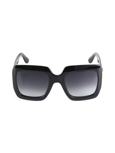 Shop Gucci Women's 54mm Oversized Square Sunglasses In Black