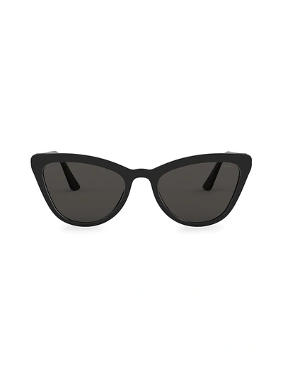 Shop Prada Women's 56mm Cat Eye Sunglasses In Black