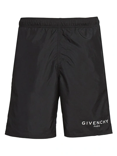 Shop Givenchy Logo Swim Shorts In Black