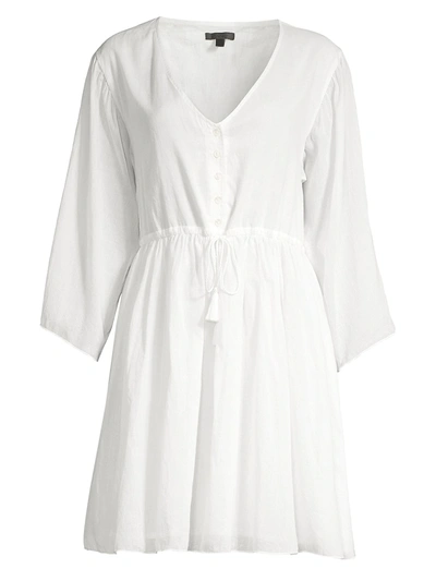 Shop Atm Anthony Thomas Melillo Women's Crinkle Cotton Dress In White