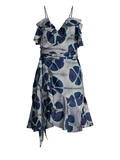 Shop Alexis Women's Kalani Floral Wrap Camisole Dress In Oceanic