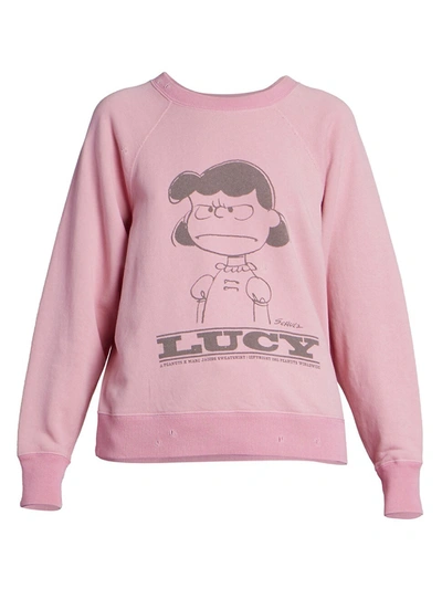 Shop The Marc Jacobs Women's Peanuts® X Marc Jacobs Lucy Sweatshirt In Pink