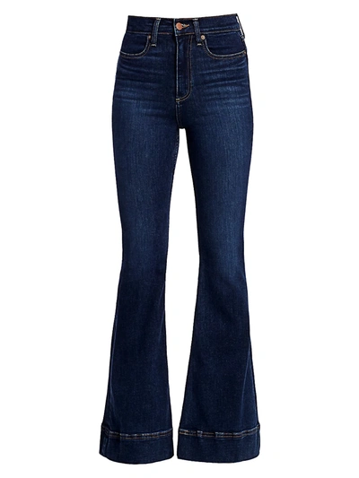 Shop Alice And Olivia Women's Beautiful High-rise Bell Bottom Jeans In Soho Blues
