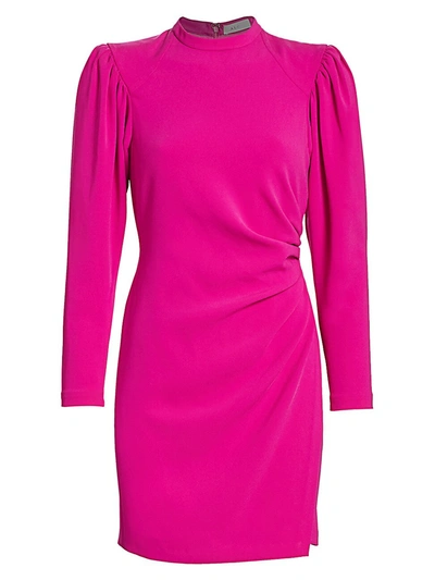 Shop A.l.c Jane Crepe Mini Dress In Shocking Pink