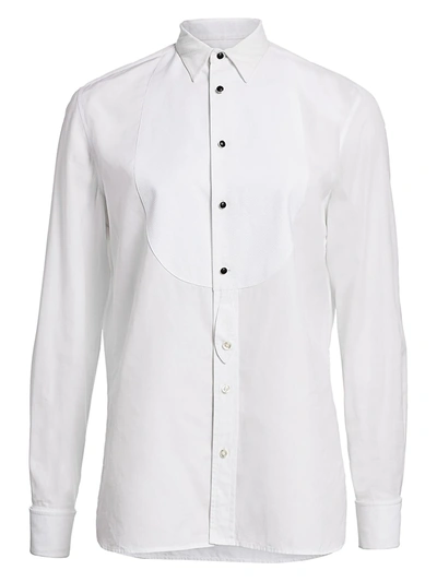 Shop Ralph Lauren Women's Marlie Cotton Tuxedo Shirt In White