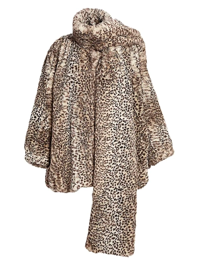 Shop Alexander Wang T Cheetah-print Faux Fur Coat