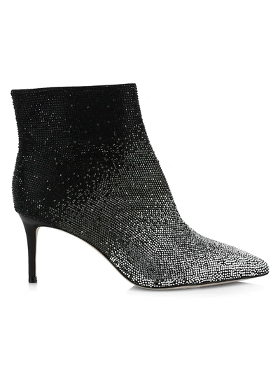 Shop Alice And Olivia Women's Maesen Ombré Embellished Ankle Boots In Black