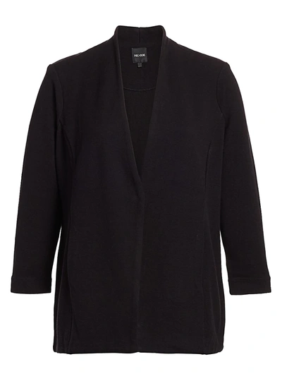 Shop Nic + Zoe, Plus Size Women's Plus Grace Cotton-blend Jacket In Black Onyx