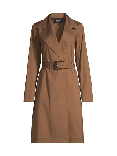 Shop Lafayette 148 Women's Mayfair Belted Trench Coat In Acorn
