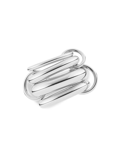 Shop Spinelli Kilcollin Women's Petite Aquarius Sterling Silver 4-link Ring
