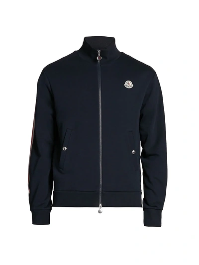 Shop Moncler Men's Zip-front Track Jacket In Navy