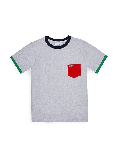 Lacoste Kids' Little Boy's & Boy's Pocket T-shirt In Grey